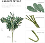 artificial eucalyptus stems, 18.5" realistic fake greenery branches shown in use