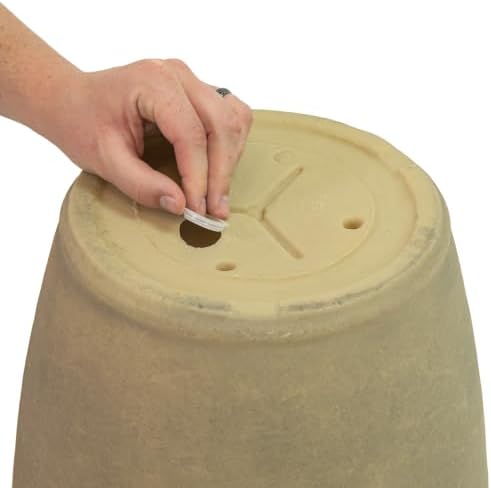 sunnydaze anjelica 15.25'' large plastic planter pot for, front angle view