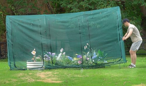 poray large 12.3x4ft tunnel plant netting cover,6ft tall, view 9