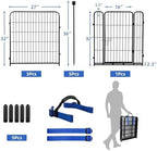 adavin 32 in(h) garden fences and borders,1 gate+3, close-up detail