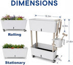 2-tier 27.8"h rolling raised garden bed with wheels, package contents