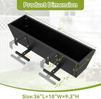 railing planter box 36 inch, heavy duty metal, package contents