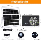 solar powered waterproof exhaust fan for chicken coop shown in use