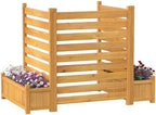 gdlf air conditioner fence, outdoor wood ac unit, front angle view