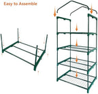 mini greenhouse for outdoor indoor,4 tier small portable, front angle view
