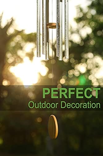 desgully solar wind chimes for outside, 6 color-changing on a desk or shelf