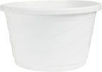 The HC Companies 12 Inch Euro Hanging Planters, Lightweight UV-Resistant Plastic Hanging Planters for Indoor & Outdoor Plants, 2-Pack Hanging Flower Pots for Garden, Patio & Home Decor, White