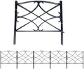 ashmanonline galvanized garden fence 24in x 10ft, black, main product view