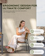 vexwalx outdoor dining set, aluminum dining table set, close-up detail