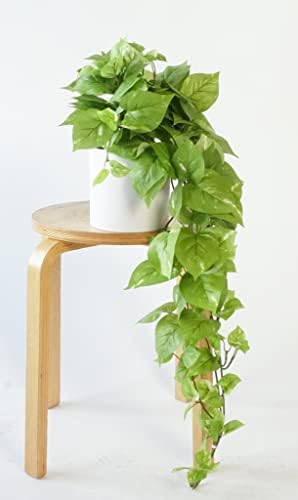 retrograde 32" fake plant, silk faux pothos ivy, front angle view