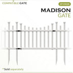 zippity madison picket fence panels, white vinyl diy on a desk or shelf