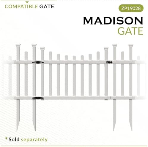 zippity madison picket fence panels, white vinyl diy on a desk or shelf