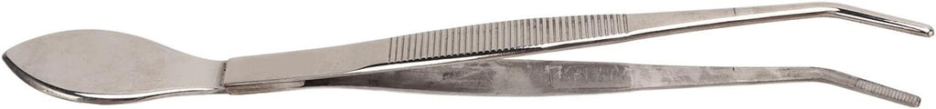 Bonsai Tweezers, Curved Tip Stainless Steel Professional Potted Plant Tweezers with Spatula, for Garden Bonsai Soil Loosening and Changing Pots