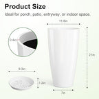 qcqhdu 21 inch tall planters for outdoor &, close-up detail