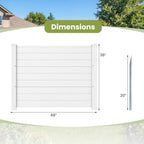 s afstar 3 panels outdoor privacy fence, 48” on a desk or shelf