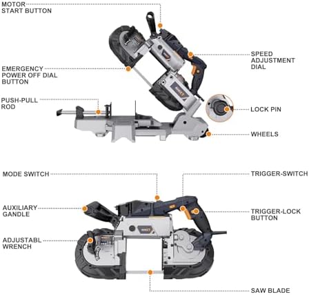 maxxt band saw with lightweight aluminum base, 10 shown in use