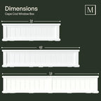 mayne cape cod 4ft window box - black, front angle view