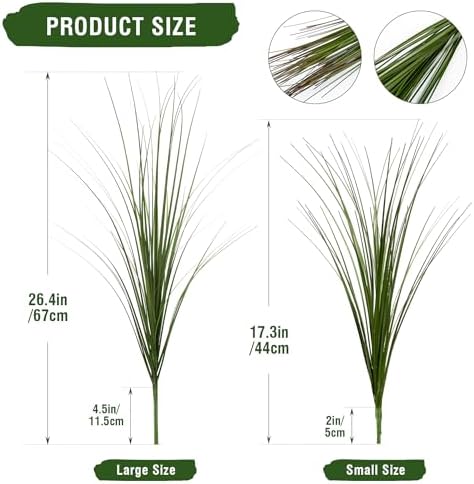 12 stems artificial wheat grass greenery fake plants，fake, side view