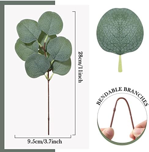 taiyin 70 pieces artificial eucalyptus leaves set greenery shown in use