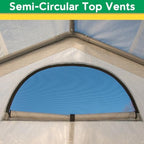 miracle-gro walk-in all-season greenhouse, chalk, 6 x 4, close-up detail