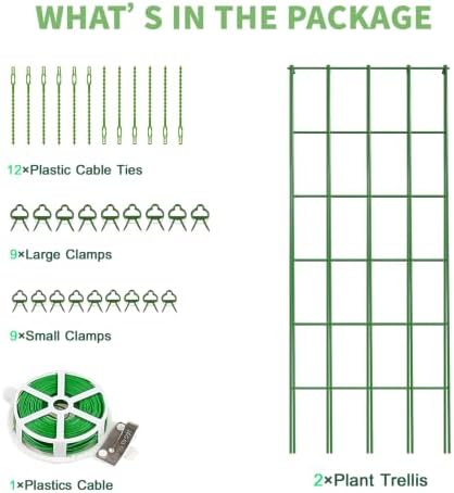 docred 39.4" h cucumber trellis, 2 pack foldable, package contents