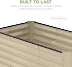 best choice products 4x2x2ft outdoor metal raised garden showing dimensions