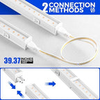 barrina t5 grow lights, yellow, 2ft 40w (4 on a desk or shelf