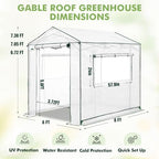 eagle peak 8x6 pop up walk in greenhouse, close-up detail