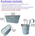 lalagreen rail planter (11.2 in, 6 pack) silver shown in use