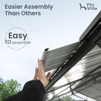 phi villa 10x20ft carport metal heavy duty carports, close-up detail