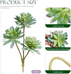 large artificial succulent plants, 20.8-inch gray-green spiky rosettes shown in use