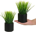 mygift tabletop artificial grass plants decorative faux greenery, package contents