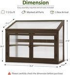 mcombo wooden cold frame garden greenhouse flower planter, close-up detail