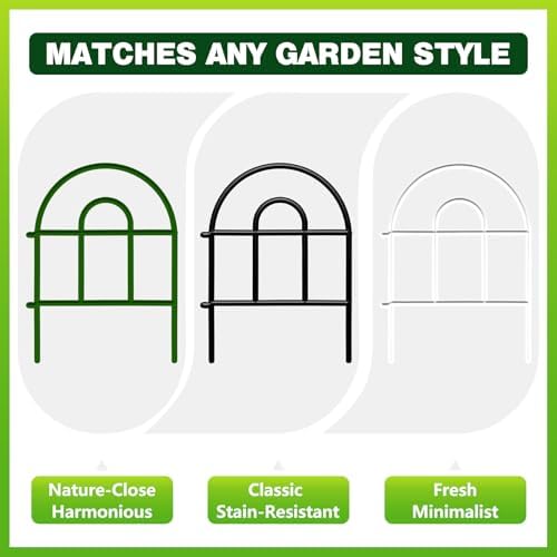 decorative garden fence 43.33ft x 17in - 40 shown in use