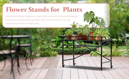 zhongma window height sturdy metal plant stand with, front angle view