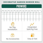 proworx green small garden fence border curve wire, package contents