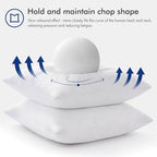 miulee 26x26 euro pillow inserts, set of 2 showing dimensions