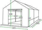 king canopy greenhouse 10-ft by 10-ft, 1 3/8-in, close-up detail