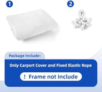 10x20ft heavy duty carport canopy replacement cover, side view