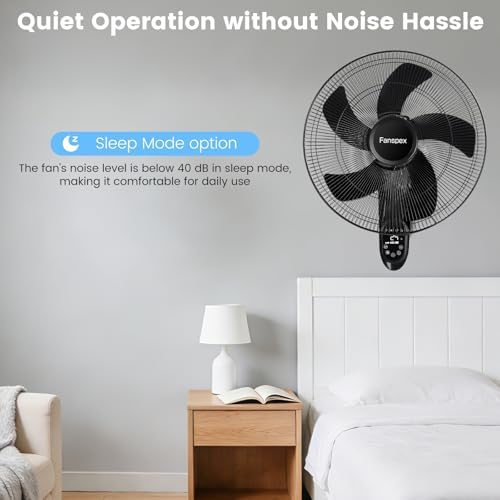 fanspex 18" wall mounted fan for home garage, package contents
