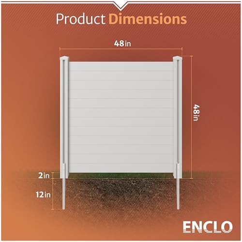 enclo premium white vinyl privacy screen, diy no, package contents
