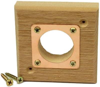 Cedar Replacement Predator Guard with Copper Portal for Eastern Bluebird Houses 1 1/2" Opening