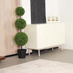 vivatrees 4ft uv-resistant artificial triple ball boxwood topiary, view 9