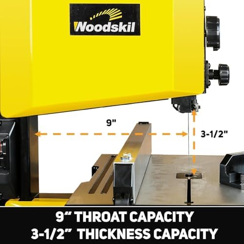 woodskil 9-inch band saw, 3-amp benchtop bandsaw, 2500, package contents