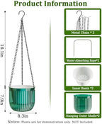 halatool 2 pack 8.3 inch self-watering hanging planters shown in use