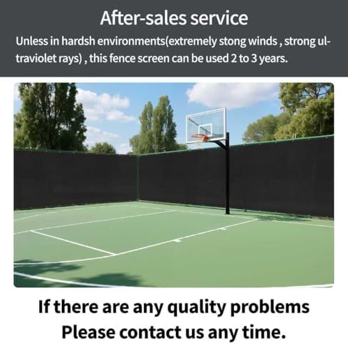 4x50ft fence privacy screen for decoration garden(black) showing dimensions