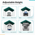 advance outdoor adjustable 10x15 ft heavy duty carport shown in use