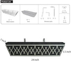 24 inch window boxes planters railing planter box showing dimensions