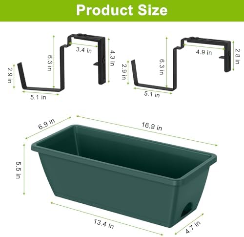 eteli 6 pack deck railing planter boxes metal shown in use