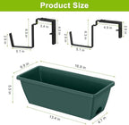 eteli 6 pack deck railing planter boxes metal shown in use